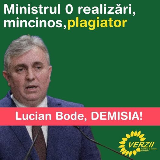 Partidul Verde a cerut în mai multe rânduri demisia lui Lucian Bode din fruntea ministerului de Interne.