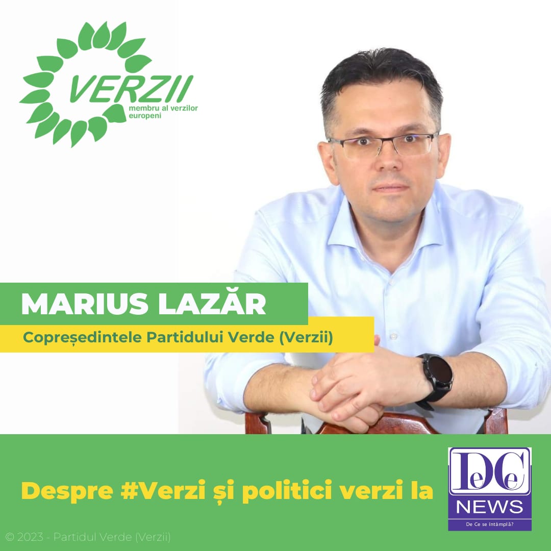 Marius Lazăr despre Partidul Verde #Verzii și politici verzi la DC News